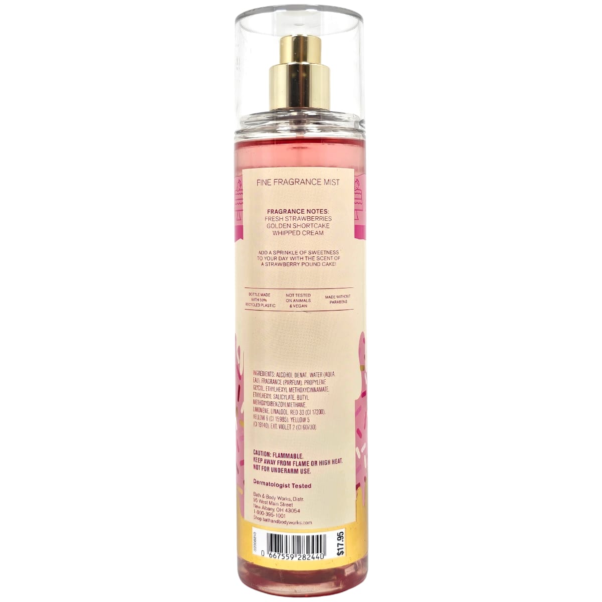 Body Mist Locion Corporal Strawberry Pound Cake Bath and Body